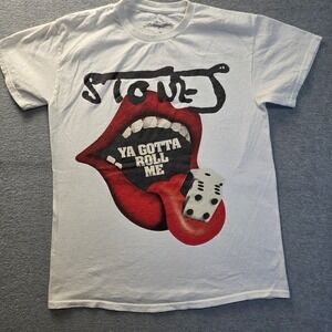 The Rolling Stones "Ya Gotta Roll Me" Graphic T-Shirt Mens Medium White